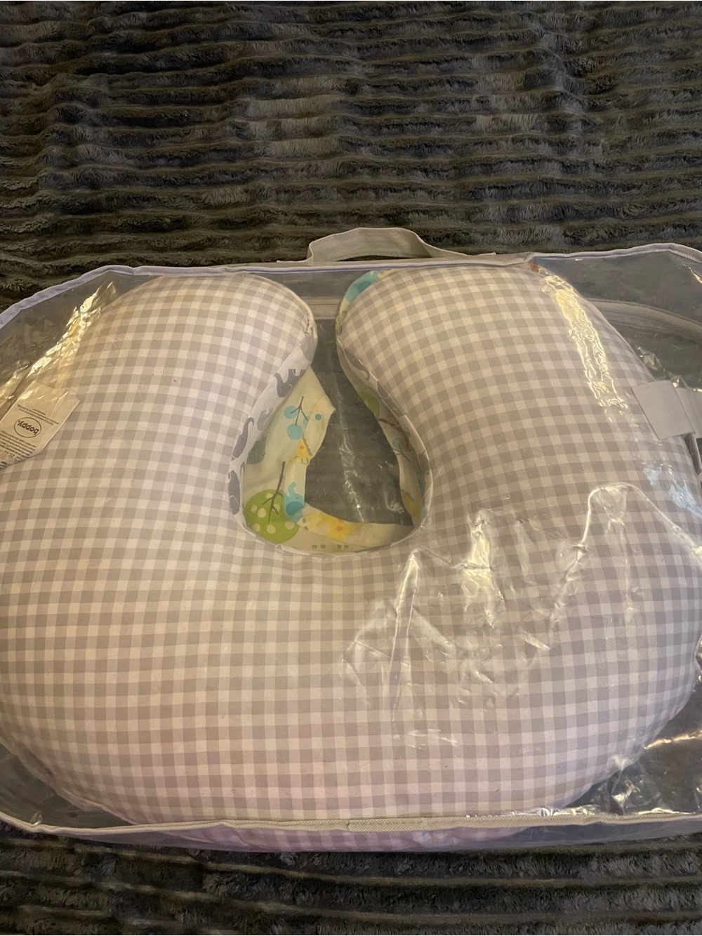 Boppy Nursing Pillow in Lavender Gingham
